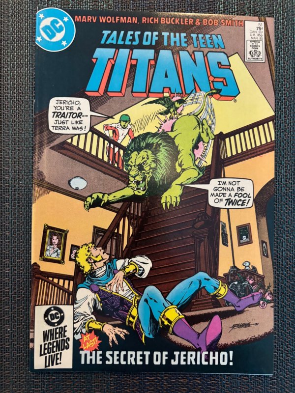 Tales of the Teen Titans #51 (DC Comics, 1985), raw, ungraded comic book — front cover