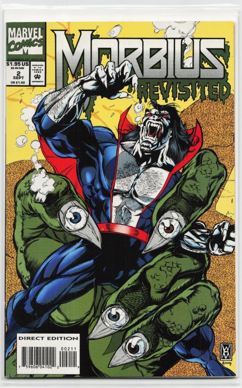 Morbius Revisited #2 (Marvel Comics, 1993), raw, ungraded comic book — front cover