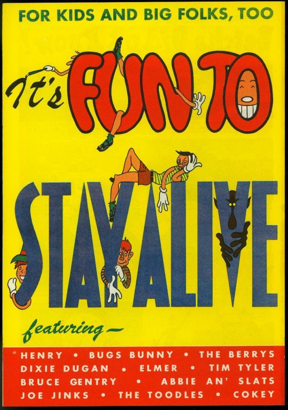 It's Fun to Stay Alive-Rare Giveaway-Bugs Bunny-Elmer Vf/nm, raw comic book in VF/NM condition — front cover