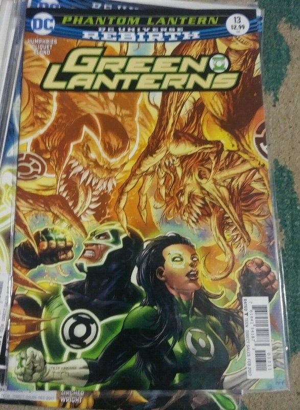 Green Lanterns #13 (DC Comics, 2017), raw, ungraded comic book — front cover