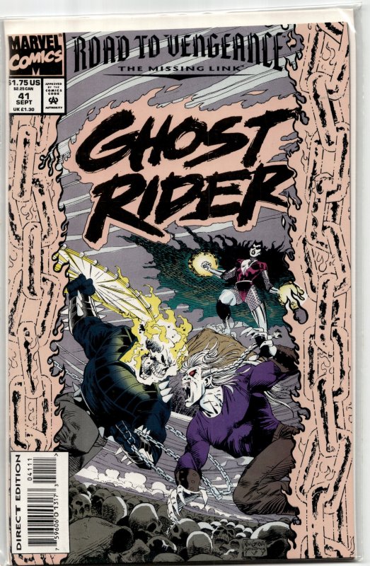 Ghost Rider #41 (Marvel Comics, 1993), raw, ungraded comic book — front cover
