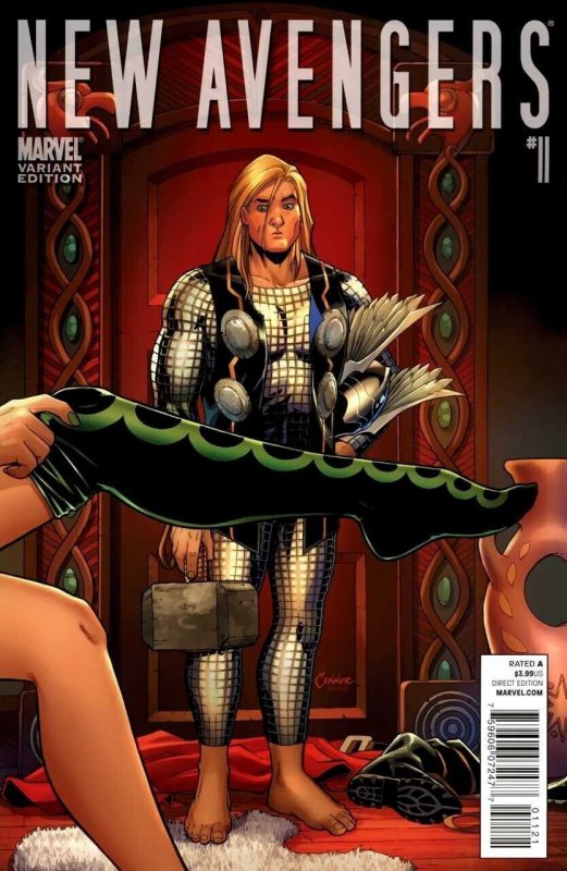 New Avengers #11 (Marvel Comics, 2010), raw comic book in VF condition — front cover