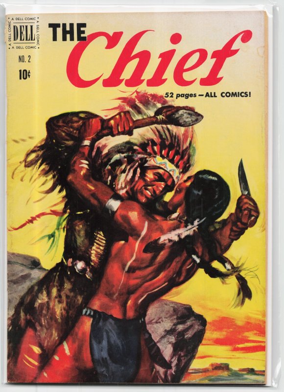 Indian Chief #2 (Dell, 1951), raw, ungraded comic book — front cover