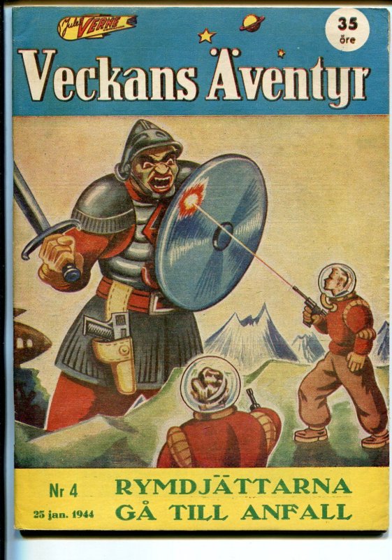 Jules Verne Veckans Aventyr Vol 5 #4 (1944), raw comic book in VF+ condition — front cover