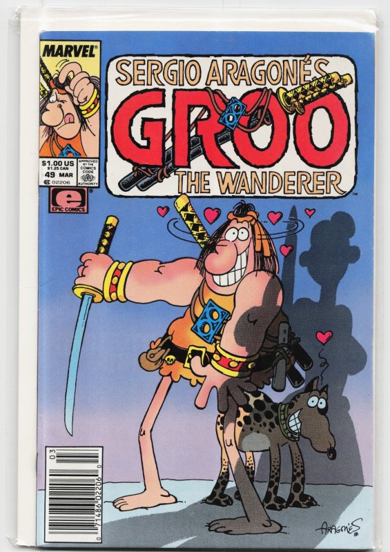 Groo the Wanderer #49 (Marvel Comics, 1989), raw, ungraded comic book — front cover