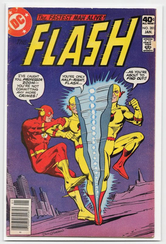 The Flash #281 (DC Comics, 1980), raw, ungraded comic book — front cover