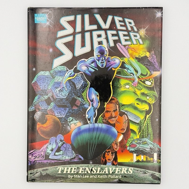 Silver Surfer Marvel Graphic Novel Enslavers HC Stan Lee Keith Pollard VF- (Marvel Comics), raw comic book in VF- condition — front cover