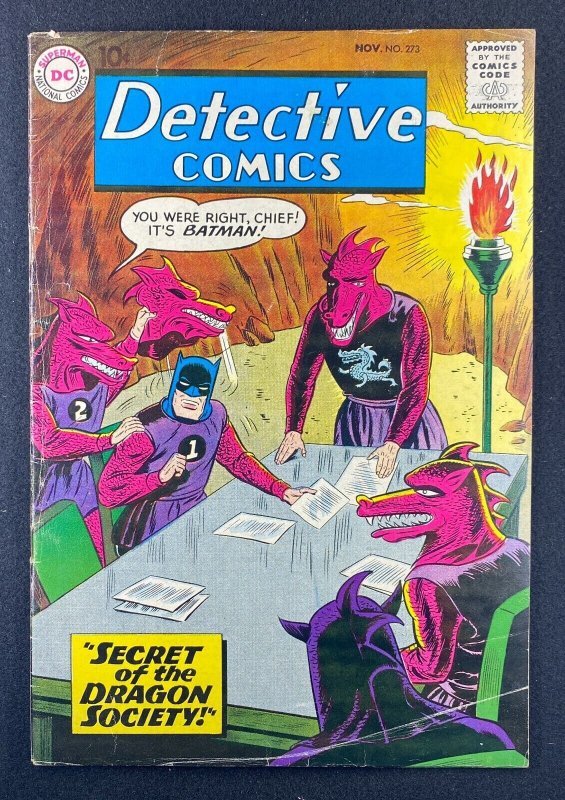 Detective Comics #273 (DC Comics, 1937), raw comic book in VG+ 4.5 condition — front cover