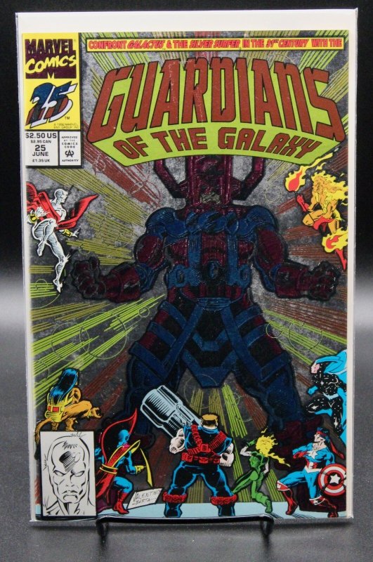 Guardians of the Galaxy #25 (Marvel Comics, 1992), raw comic book in NM condition — front cover