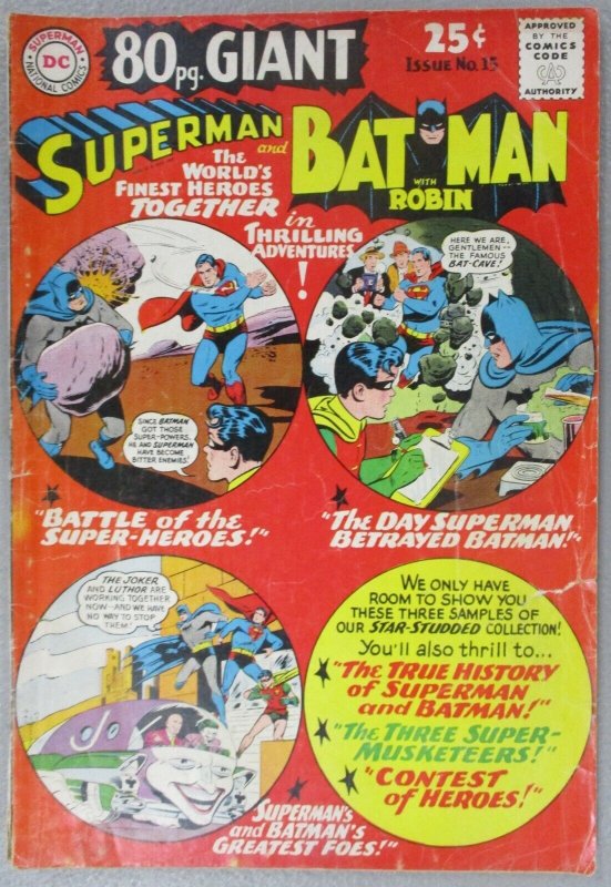 80 Page Giant #15 (DC Comics, 1965), raw comic book in GD/VG condition — front cover
