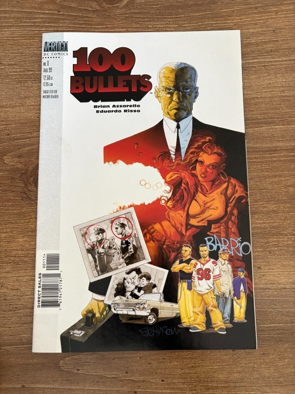 100 Bullets #1 (DC Comics, 1999), raw comic book in NM condition — front cover