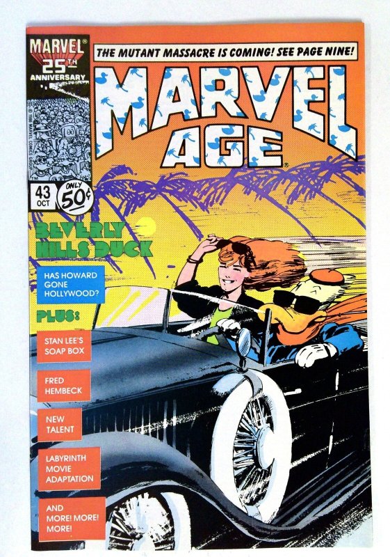 Marvel Age #43 (Marvel Comics, 1986), raw comic book in NM- condition — front cover