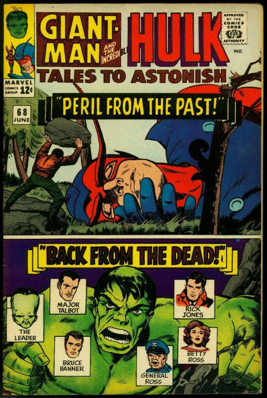 Tales to Astonish #68 (Marvel Comics, 1965), raw comic book in VF- condition — front cover