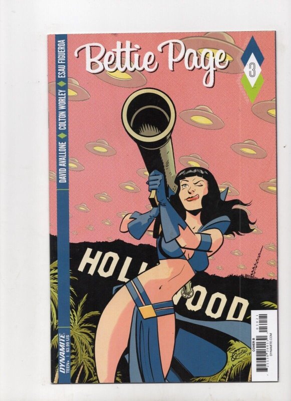 Bettie Page #3 (Dynamite Entertainment, 2017), raw comic book in NM- 9.2 condition — front cover