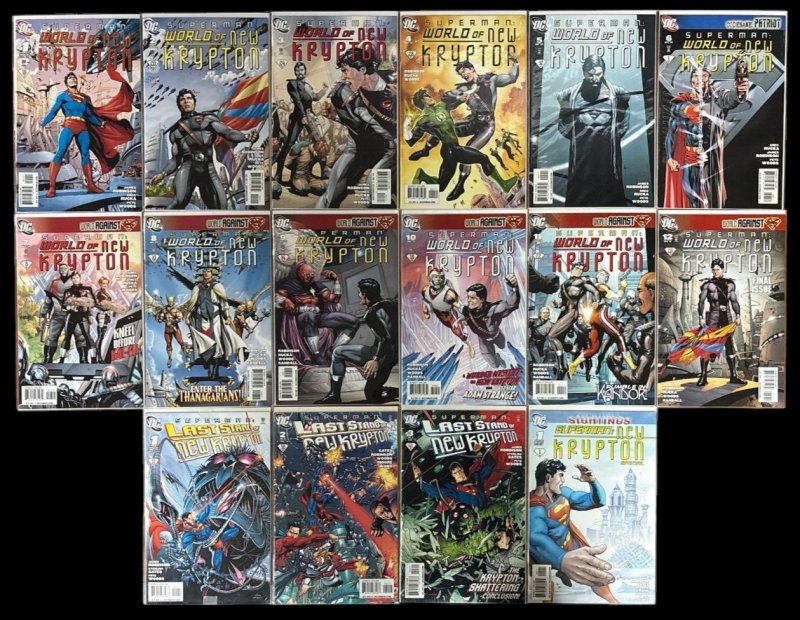 Superman World of New Krypton #1-12 + Tie Ins Run Lot Greg Rucka DC Comics 2009 (DC Comics, 2009), raw, ungraded comic book — front cover