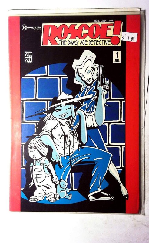 Roscoe the Dawg Ace Detective #1 (1987), raw, ungraded comic book — front cover