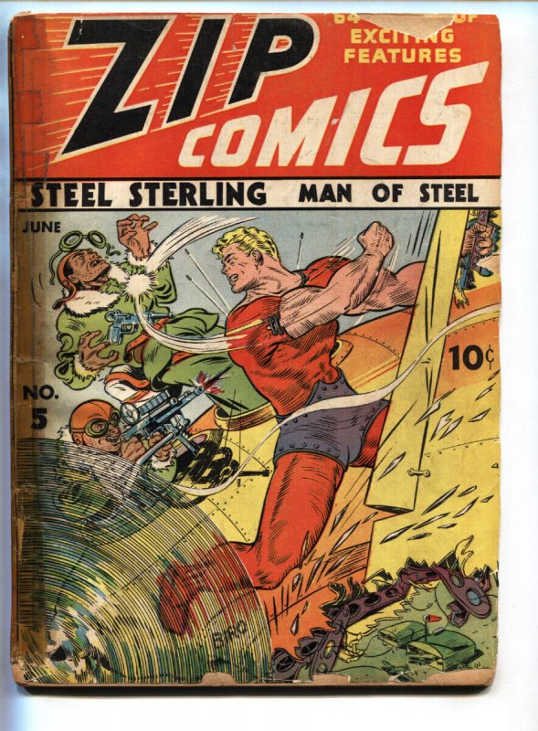 Zip Comics #5 (MLJ Magazines, 1940), raw, ungraded comic book — front cover