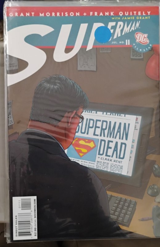 All Star Superman #11 (DC Comics, 2006), raw, ungraded comic book — front cover