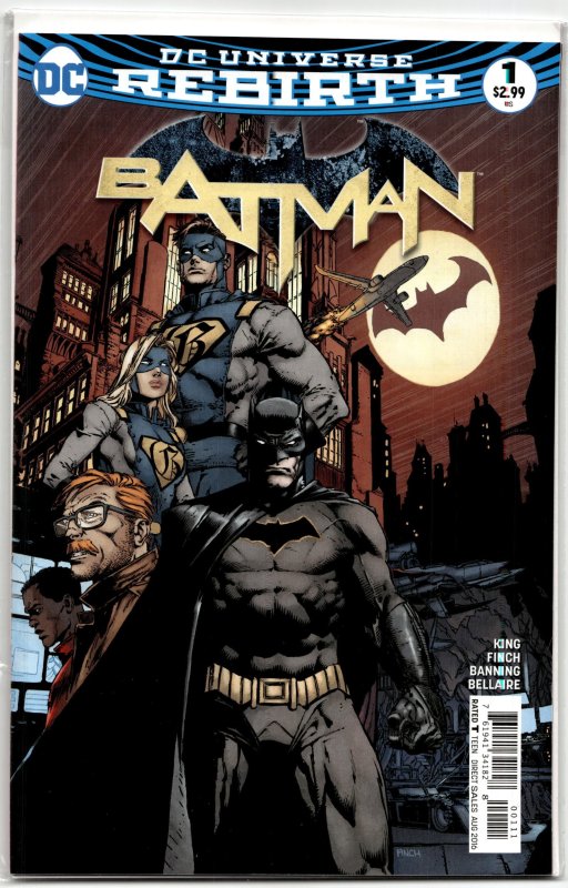 Batman #1 (DC Comics, 2016), raw, ungraded comic book — front cover