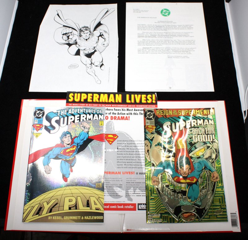 Superman DC 1993 Press Release Set - Superman #88 (1993), raw, ungraded comic book — front cover