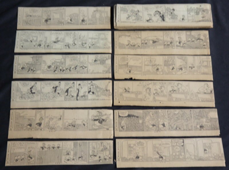 Vintage Golden Age Donald Duck Newspaper Comic Strip 126pc Lot Disney, raw, ungraded comic book — front cover