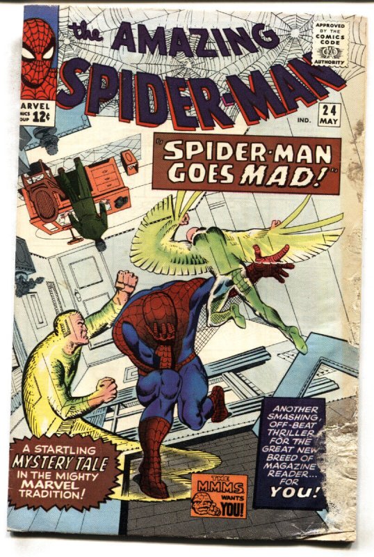 Amazing Spider-Man #24 (Marvel Comics, 1965), raw, ungraded comic book — front cover