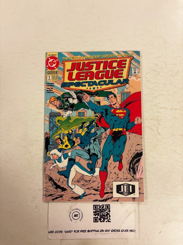 Justice League Spectacular #1 (DC Comics), raw comic book in NM condition — front cover