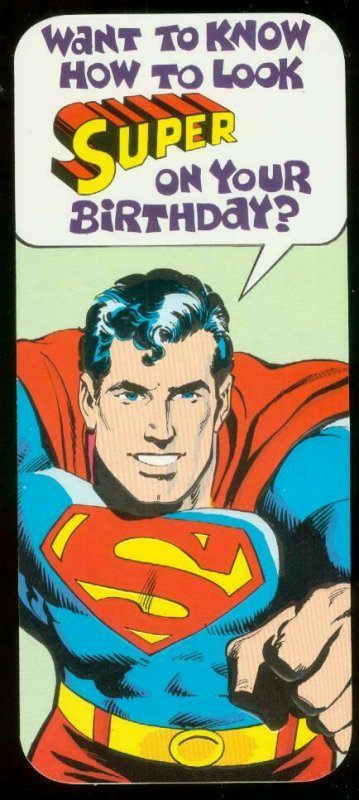 Neal Adams Superman Birthday Card #15 (1978), raw comic book in NM condition — front cover