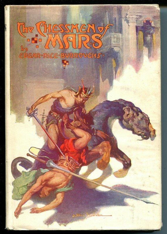 Chessman of Mars 1948-ERB-hardback Cover-J Allen St John-VF+ (St. John Publications, 1948), raw comic book in VF+ condition — front cover