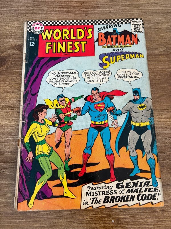 World's Finest Comics #164 (DC Comics), raw comic book in VG condition — front cover