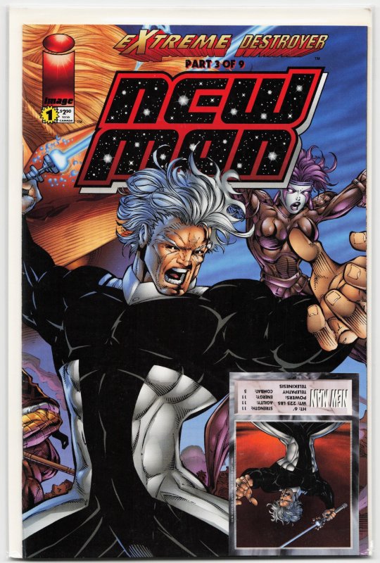 New Man #1 (1996), raw, ungraded comic book — front cover