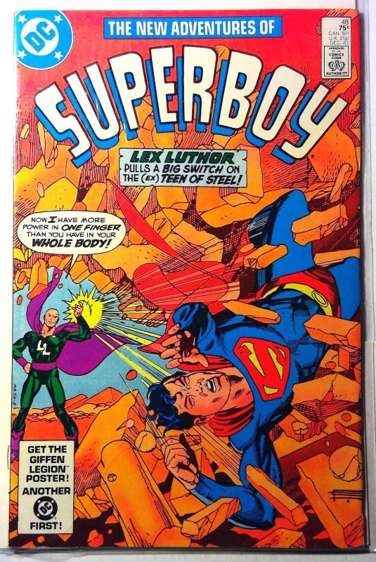 New Adventures of Superboy #48 (DC Comics, 1983), raw, ungraded comic book — front cover