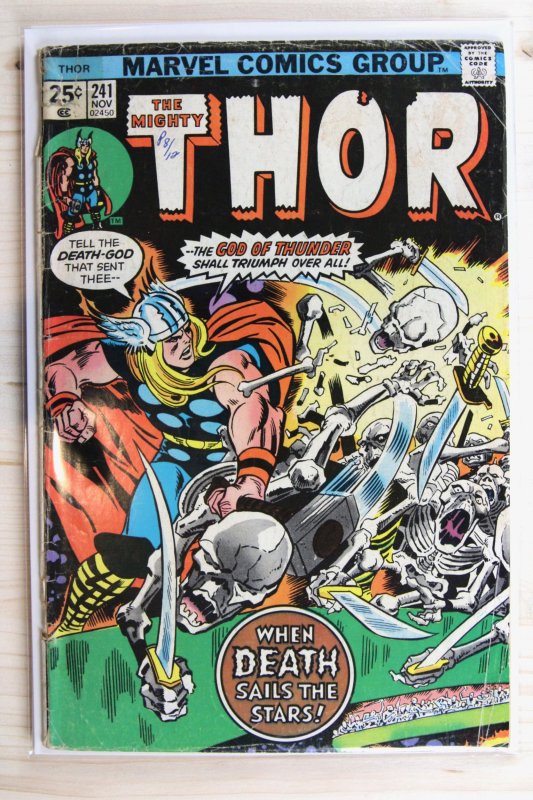 Thor #241 (Marvel Comics, 1975), raw comic book in VF- 7.5 condition — front cover