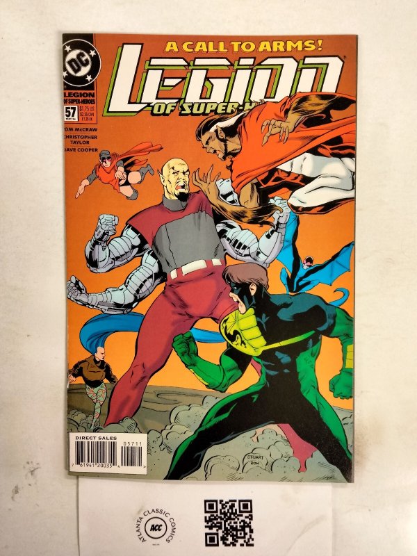 Legion of Super-Heroes #57 (DC Comics), raw comic book in NM condition — front cover