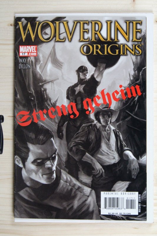 Wolverine Origins #17 (Marvel Comics, 2007), raw comic book in VF/NM 9.0 condition — front cover