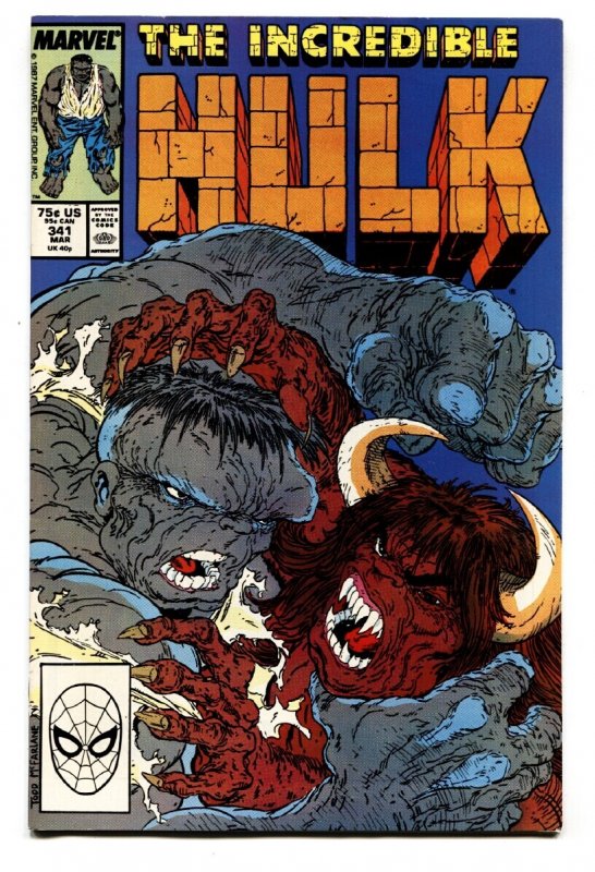Incredible Hulk #341 (Marvel Comics, 1988), raw comic book in VF/NM condition — front cover