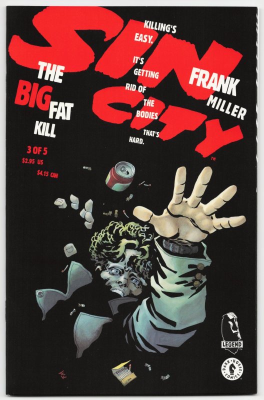 Sin City: The Big Fat Kill #3 (Dark Horse Comics, 1995), raw, ungraded comic book — front cover