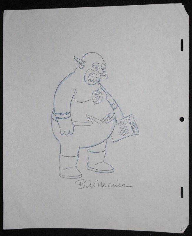 The Simpsons Comic Book Guy in Flash Costume Art by Bill Morrison, raw, ungraded comic book — front cover