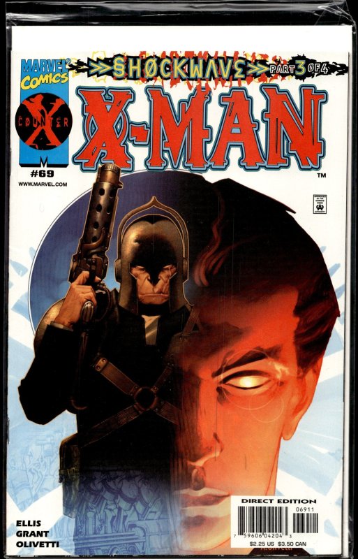 X-Man #69 (2000), raw, ungraded comic book — front cover