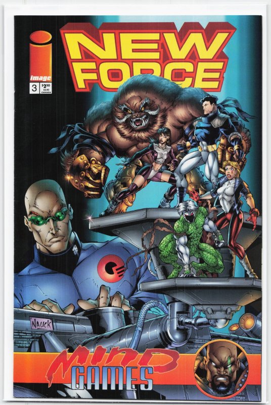 New Force #3 (Image Comics, 1996), raw, ungraded comic book — front cover