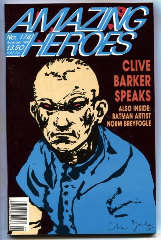 Amazing Heroes #174 (1989), raw, ungraded comic book — front cover