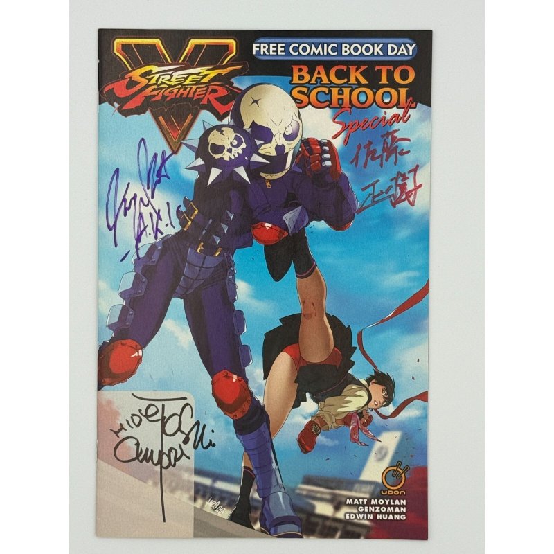 Street Fighter V FCBD Signed Faye Mata AKI Ohmori Sato SDCC 2025 COA Udon (2025), raw, ungraded comic book — front cover