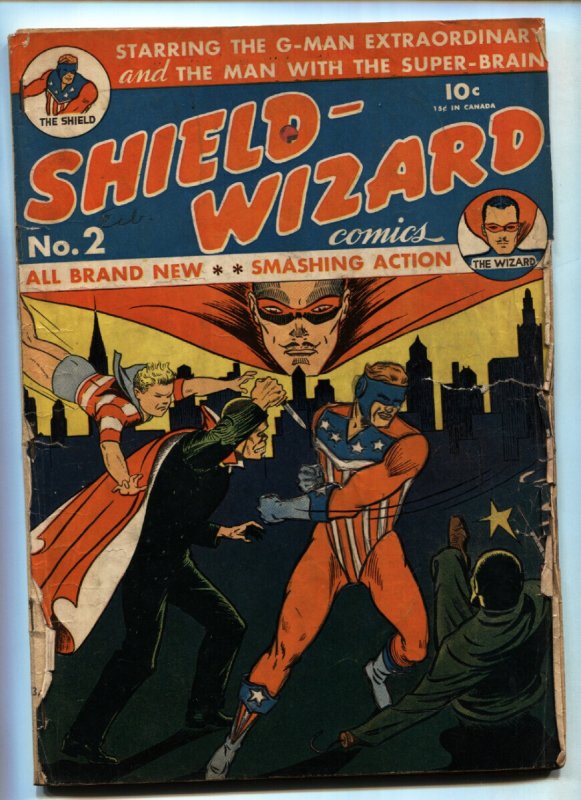 Shield-Wizard #2 - 1940 - MLJ/Archie - FR/G - Comic Book (MLJ, 1940), raw comic book in FR condition — front cover