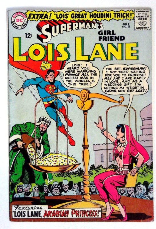 Superman's Girl Friend Lois Lane #58 (DC Comics, 1965), raw comic book in VG condition — front cover