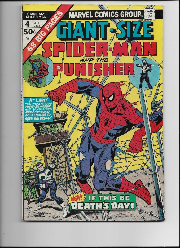 Giant-Size Spider-Man #4 (Marvel Comics, 1975), comic book — front cover in its holder