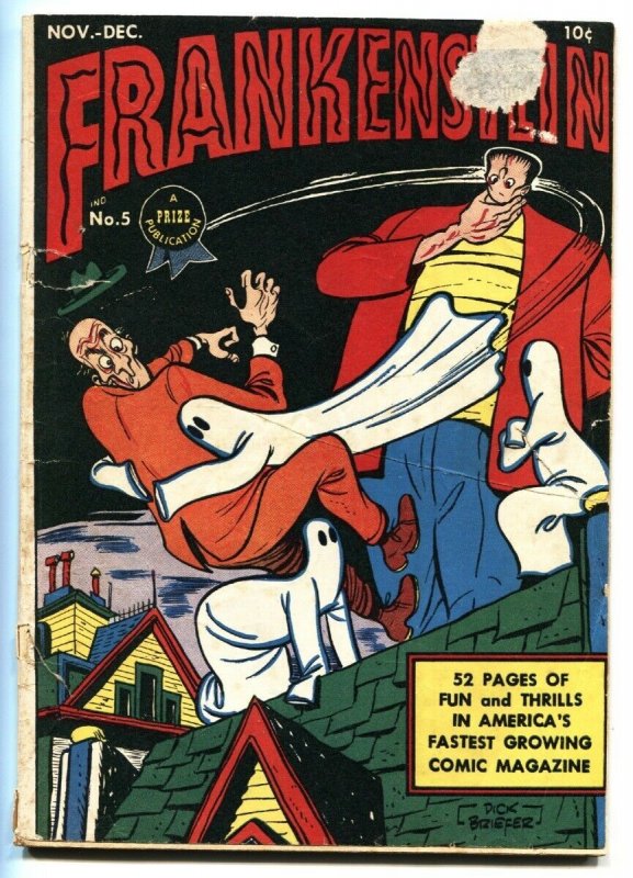 Frankenstein #4 (1946), raw, ungraded comic book — front cover