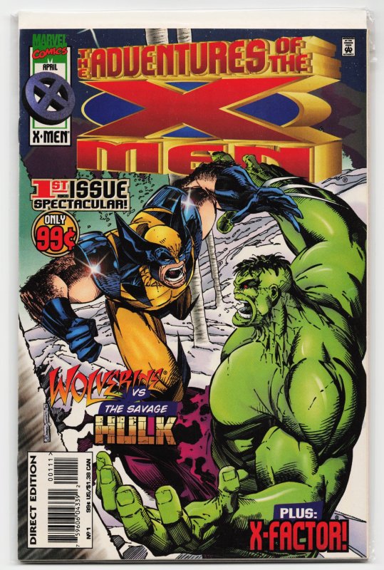 The Adventures of the X-Men #1 (Marvel Comics, 1996), raw, ungraded comic book — front cover