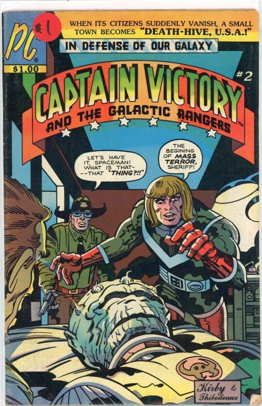 Captain Victory #2 (1982), raw comic book in FN- 5.5 condition — front cover
