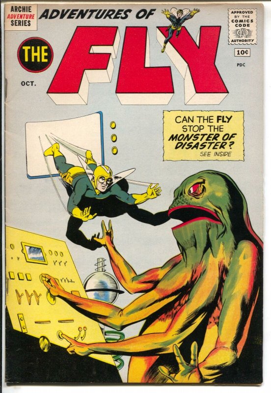 Adventures of the Fly #15 (1961), raw comic book in VF condition — front cover