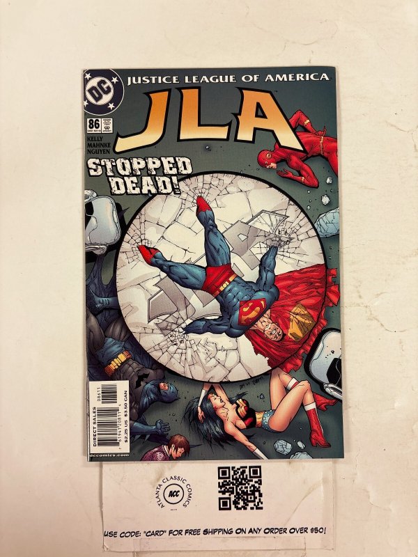 JLA #86 (DC Comics), raw comic book in NM condition — front cover